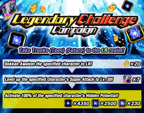 Legendary Challenge Campaign Is Now On News DBZ Space Dokkan