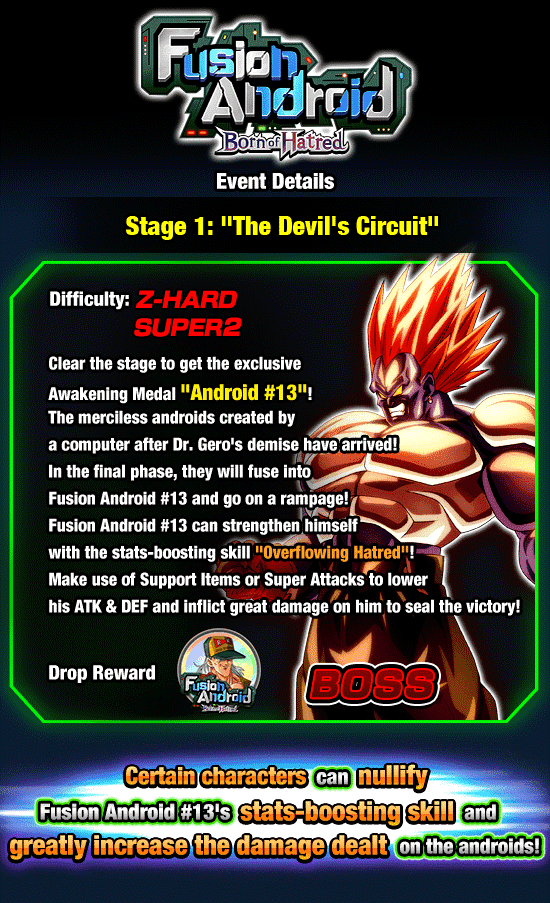 Fusion Android Born of Hatred News DBZ Space Dokkan Battle