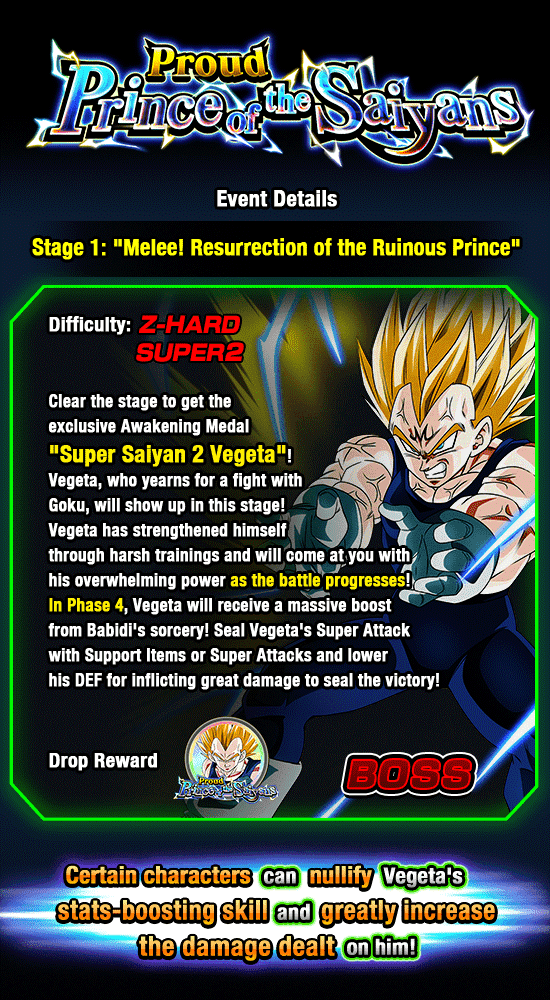 Awakened UR Indomitable Fighting Spirit - Super Saiyan 2 Vegeta Super TEQ